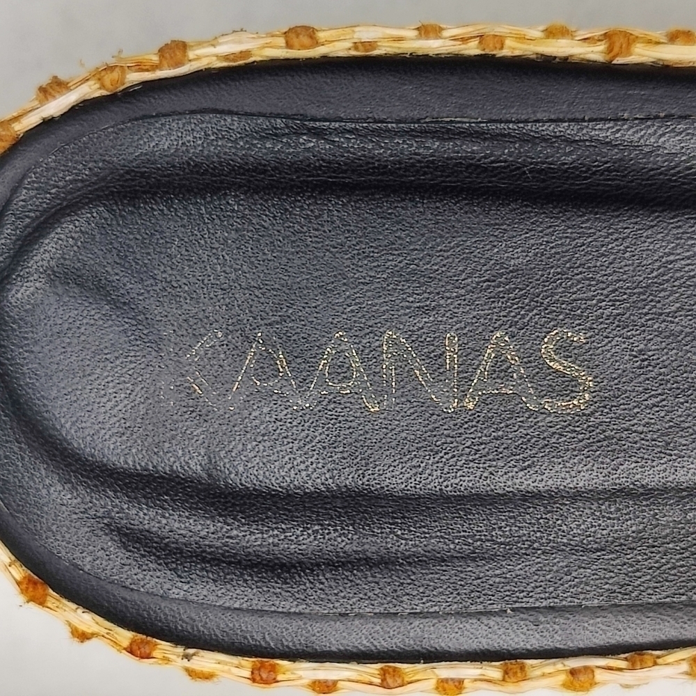 Kaanas Balfour Handmade Chunky Black Slip On Sandals Womens Sandals Size 9M - Picture 6 of 8